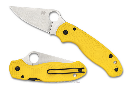 Spyderco Para 3 Lightweight Salt Folding Knife, CPM Magnacut, FRN Yellow