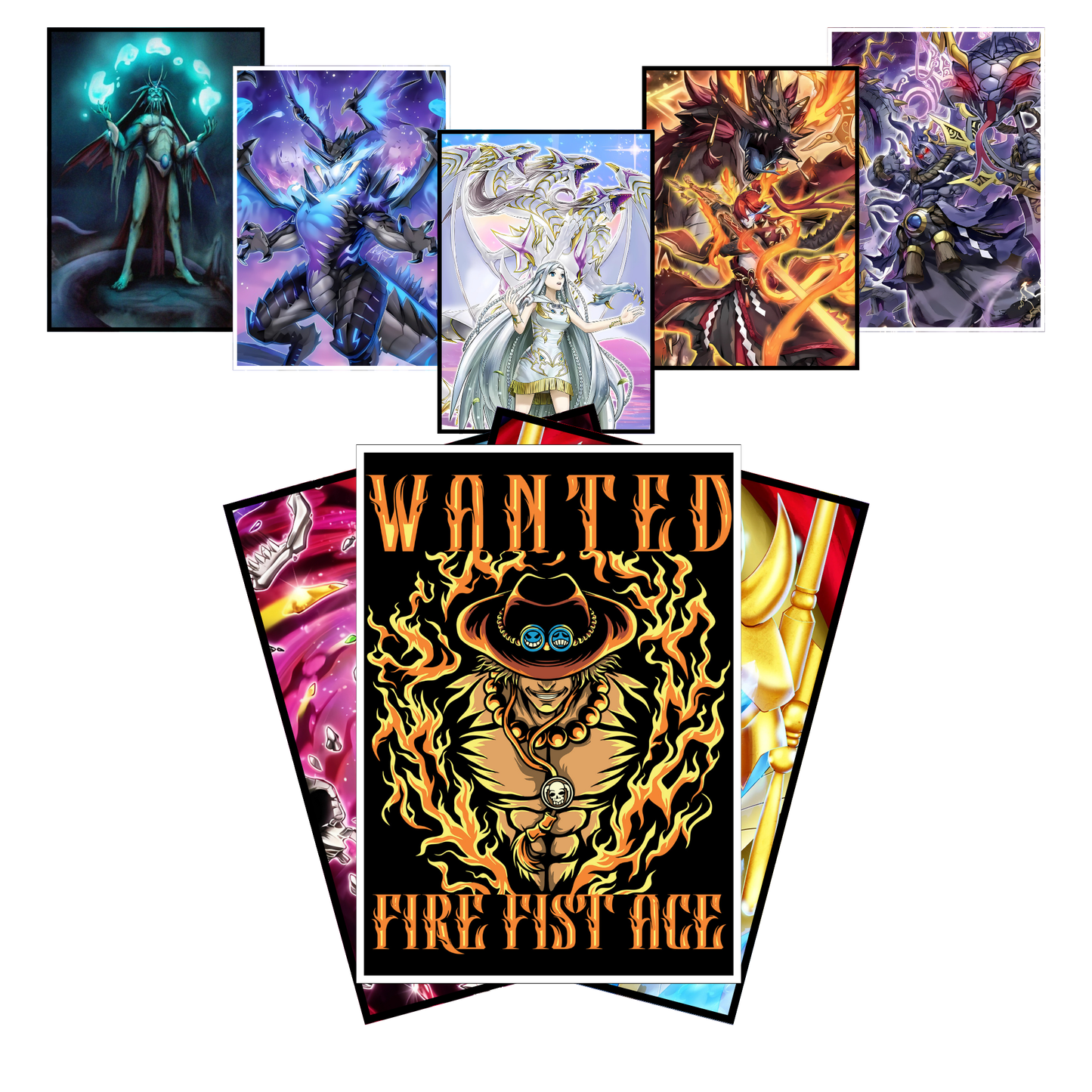 Random Defect Card Sleeves (50 pcs) - All sales are final - Please read the description