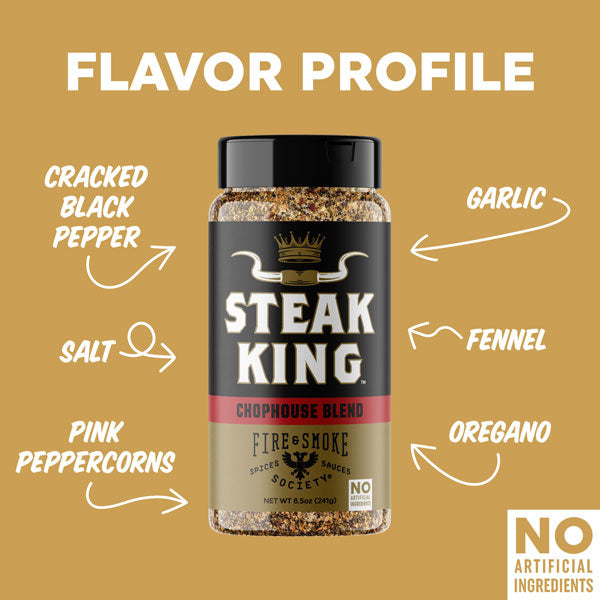 Fire & Smoke Society STEAK KING | Chophouse Blend Seasoning