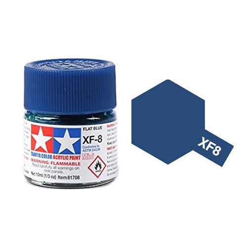 Tamiya Acrylic XF-8 Flat Insignia Blue Mini Bottle 10mL (1/3oz)