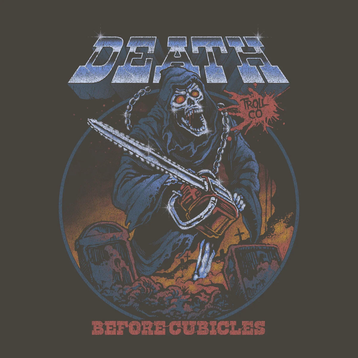 DHCM Men's Death Before Cubicles Graphic Hoodie | Durable Workwear