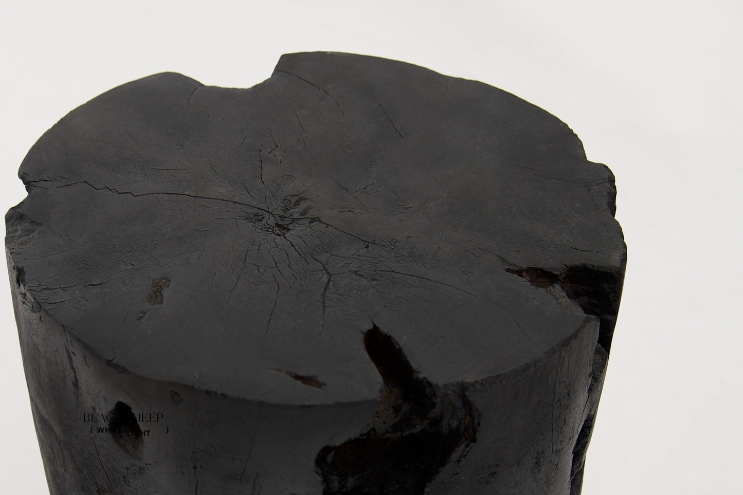 Burnt Teak Round Side Table or Stool