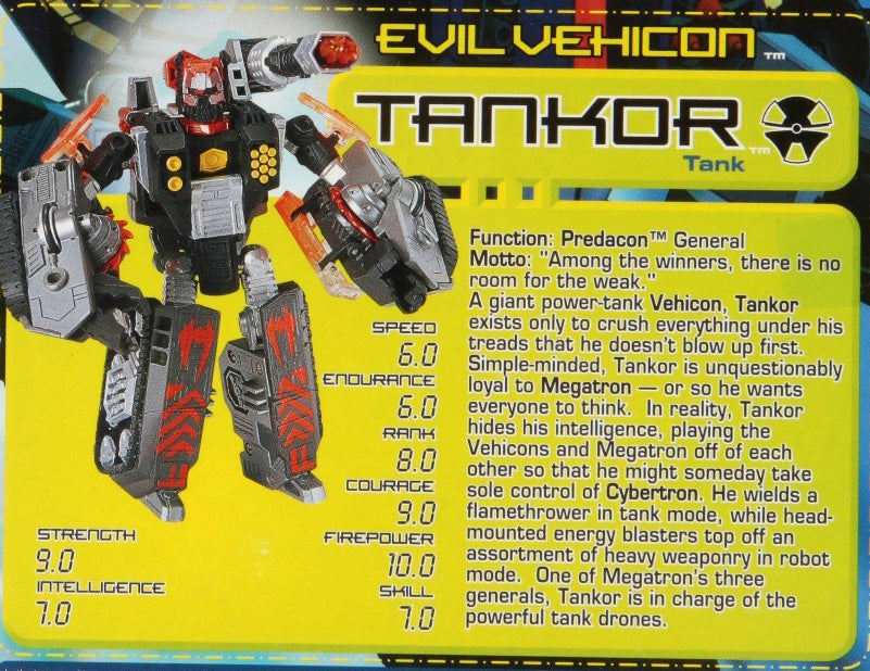 Transformers Beast Machines Tankor