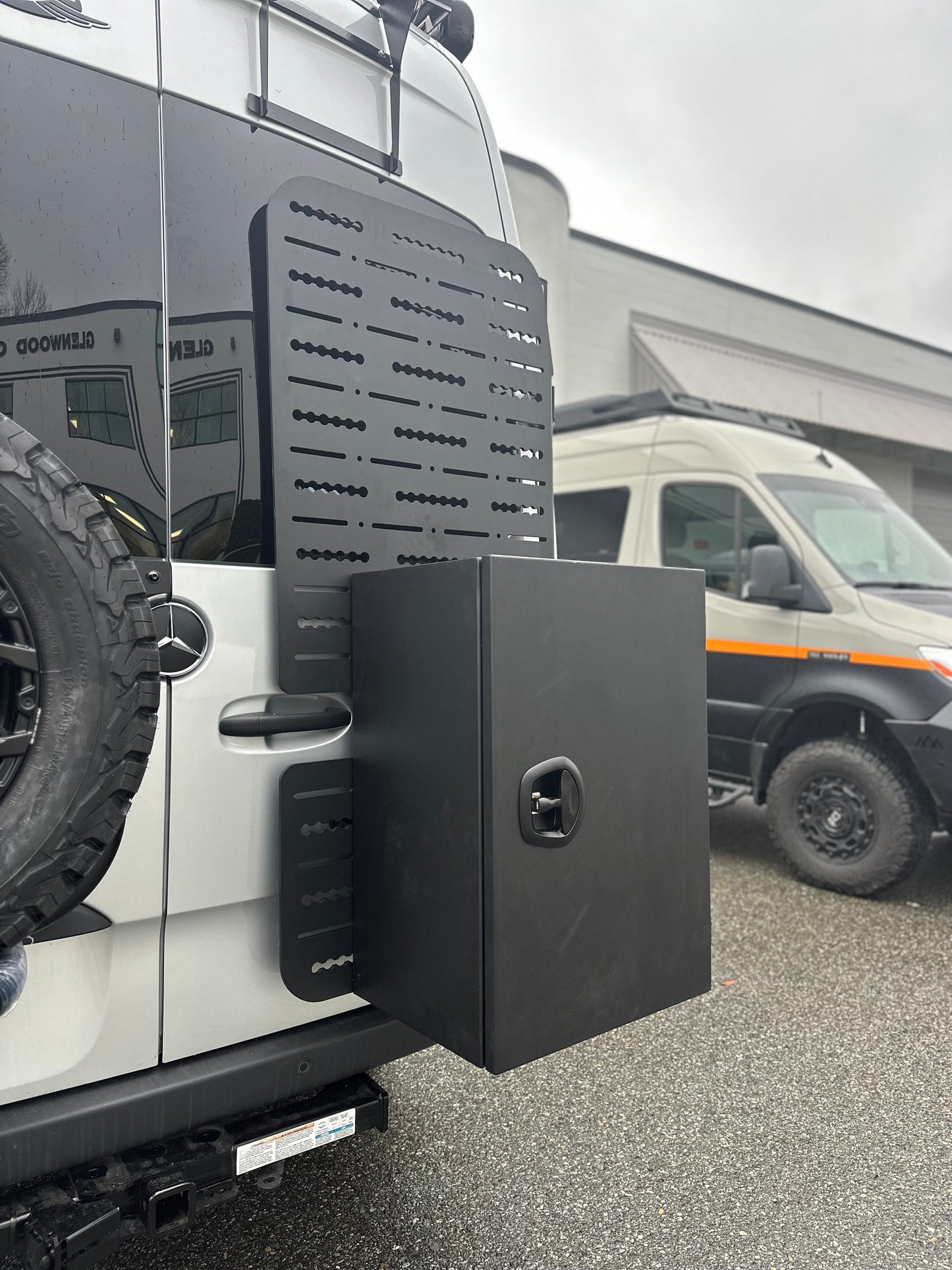 Venti Aluminum Camper Van Rear Door Storage Box