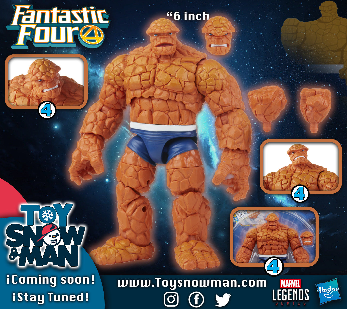 Hasbro Marvel Legends Series Retro Fantastic Four Marvel's Thing
