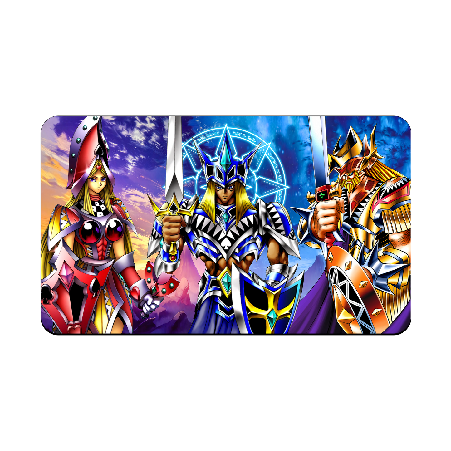 Three Musketeers of Face Cards Playmat