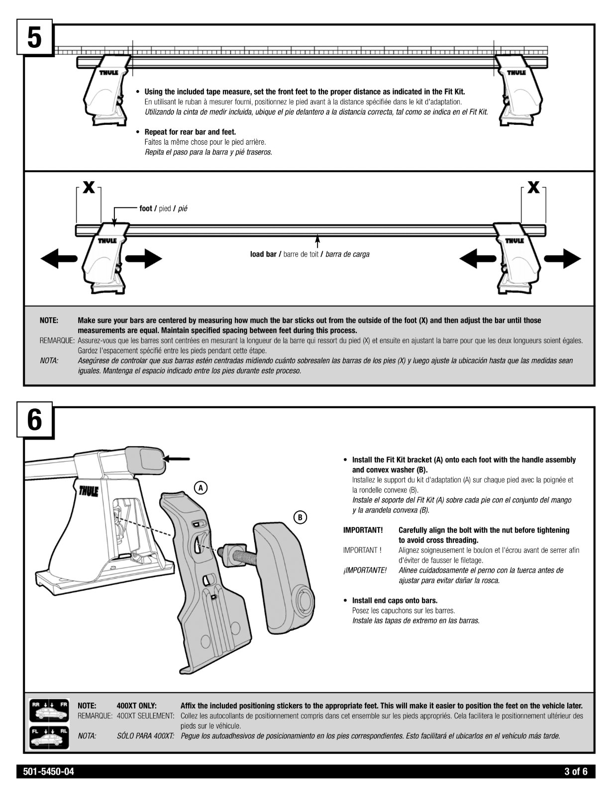 Thule Aero Foot Pack 400 XT