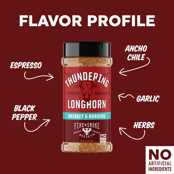 Fire & Smoke Society THUNDERING LONGHORN Beef Rub 12.5oz