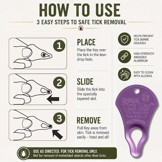 Tick Key, Tick Removal Device