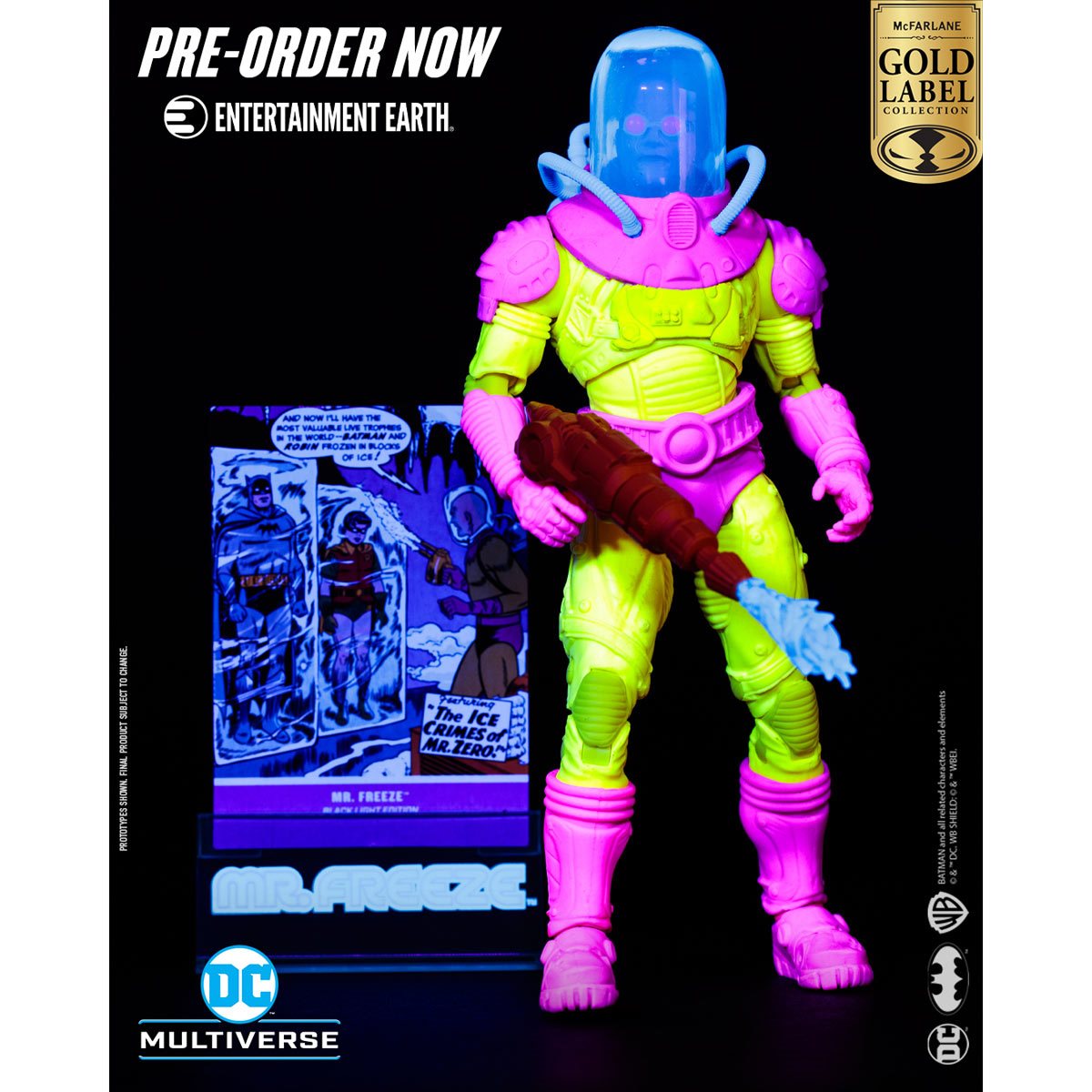 Mr. Freeze Black Light Gold Label - Exclusive