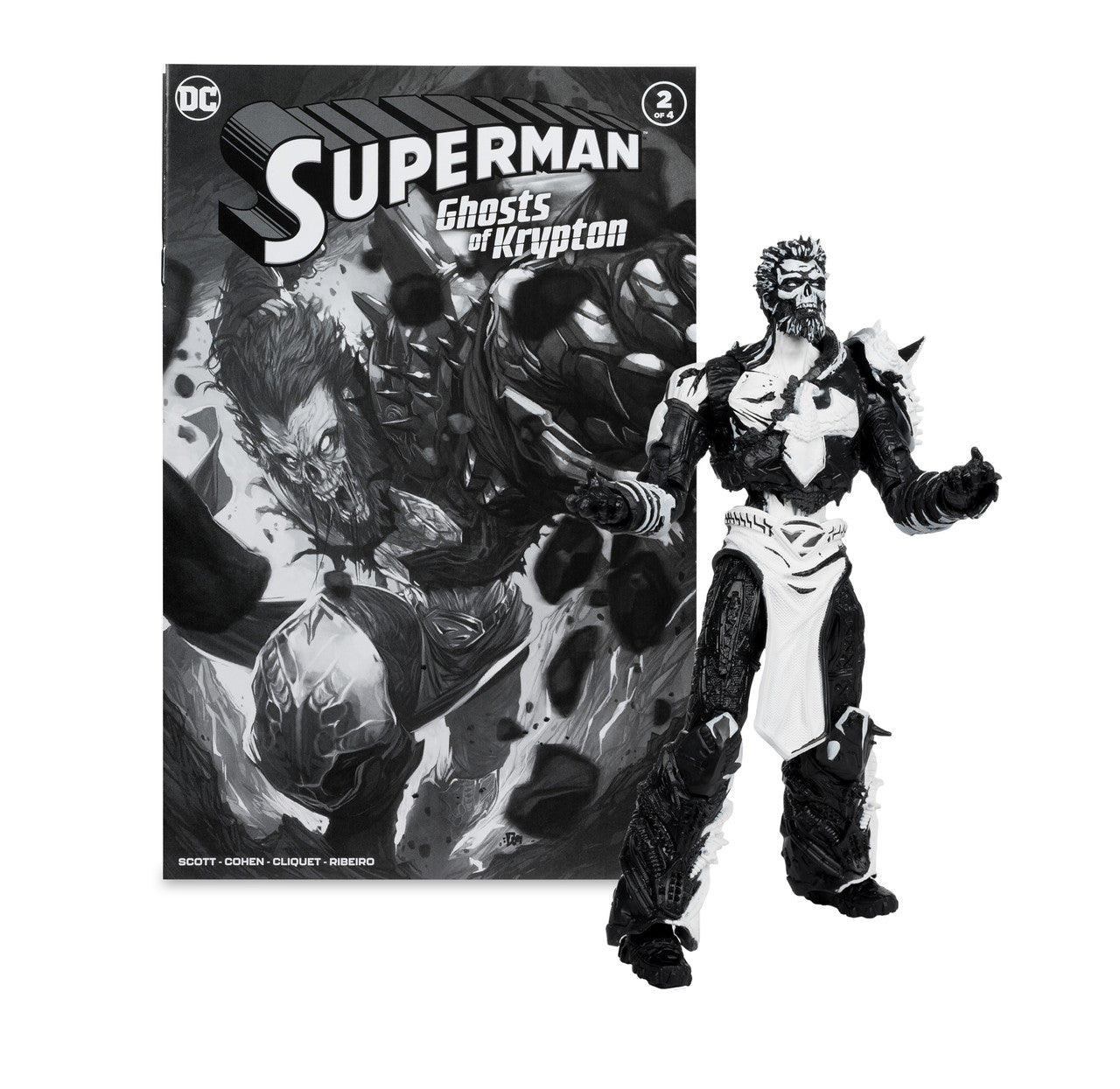 Superman Comics Sketch Edition (Page Punchers: Ghost of Krypton) 7" 4-Pack Gold Label Figure
