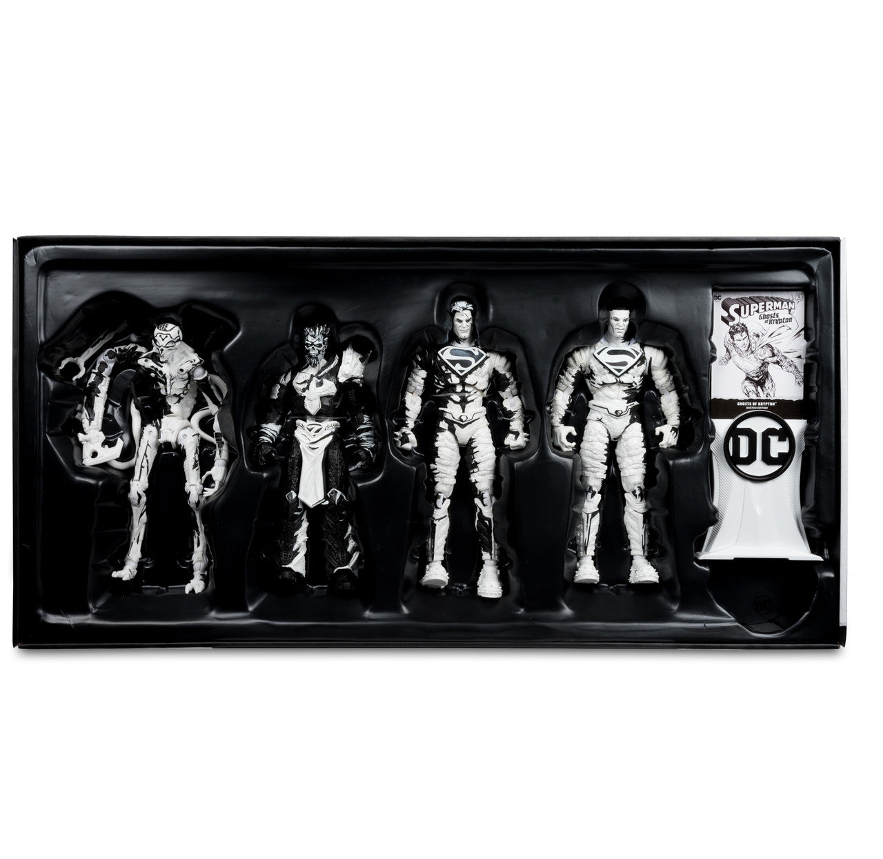 Superman Comics Sketch Edition (Page Punchers: Ghost of Krypton) 7" 4-Pack Gold Label Figure