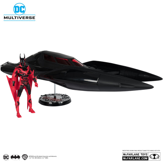 DC MULTIVERSE VEHICLES - BATMOBILE WITH BATMAN BEYOND 7IN FIGURE (GOLD LABEL)
