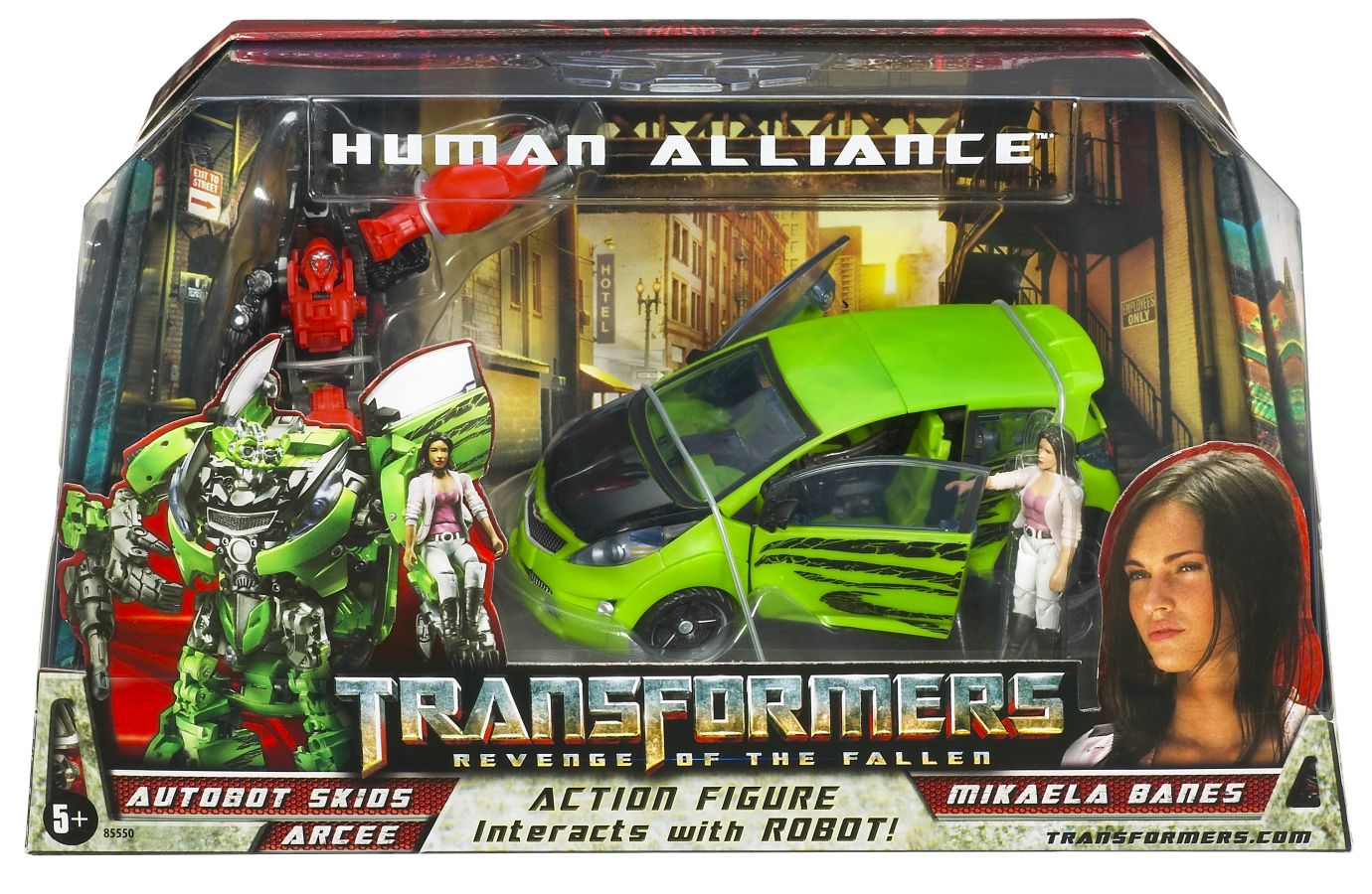 Transformers Movie - Revenge of the Fallen (ROTF) Human Alliance: Autobot Skids with Arcee and Mikaela Banes