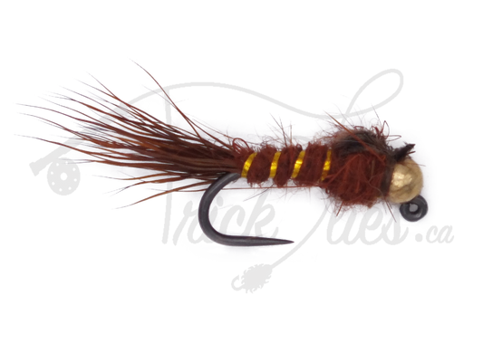 Tungsten Jighead Hare's Ear Brown Barbless