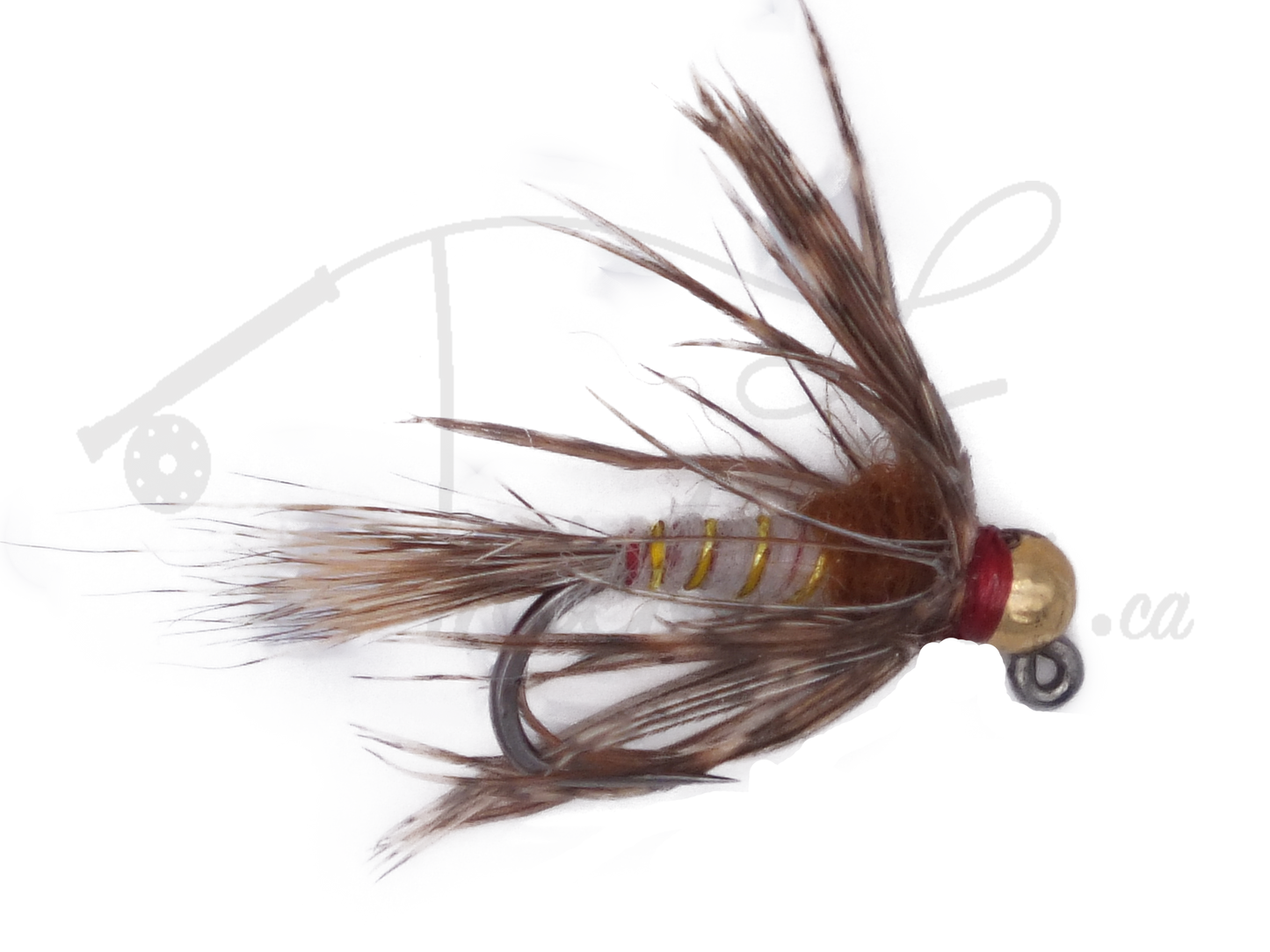 Tungsten Jighead Squirrel Nymph Brown Barbless