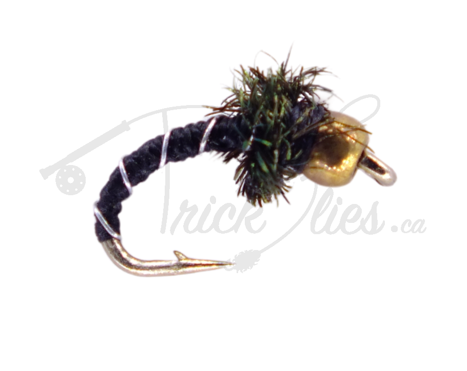 Tungsten Beadhead Zebra Midge