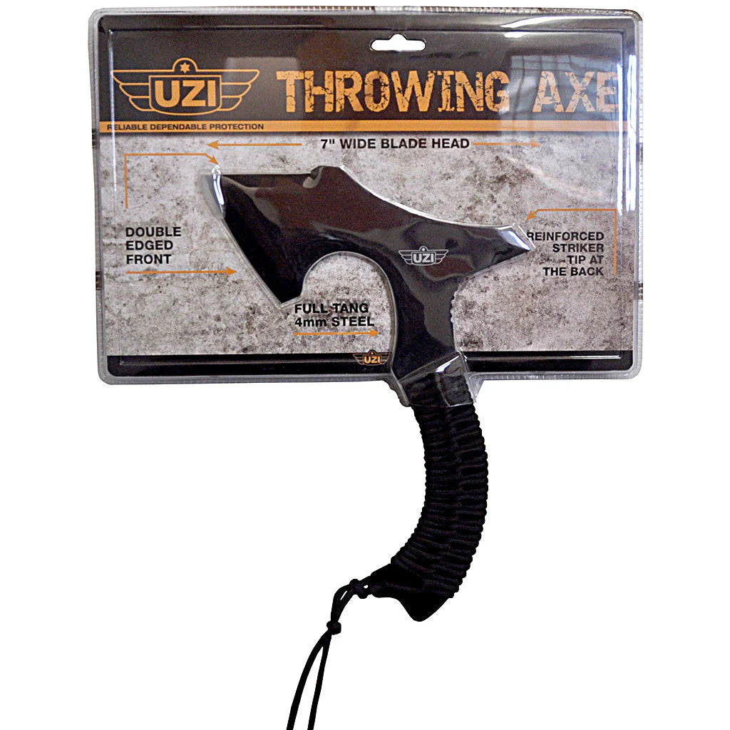 UZI Throwing Axe w/ 7" Blade, Full Tang