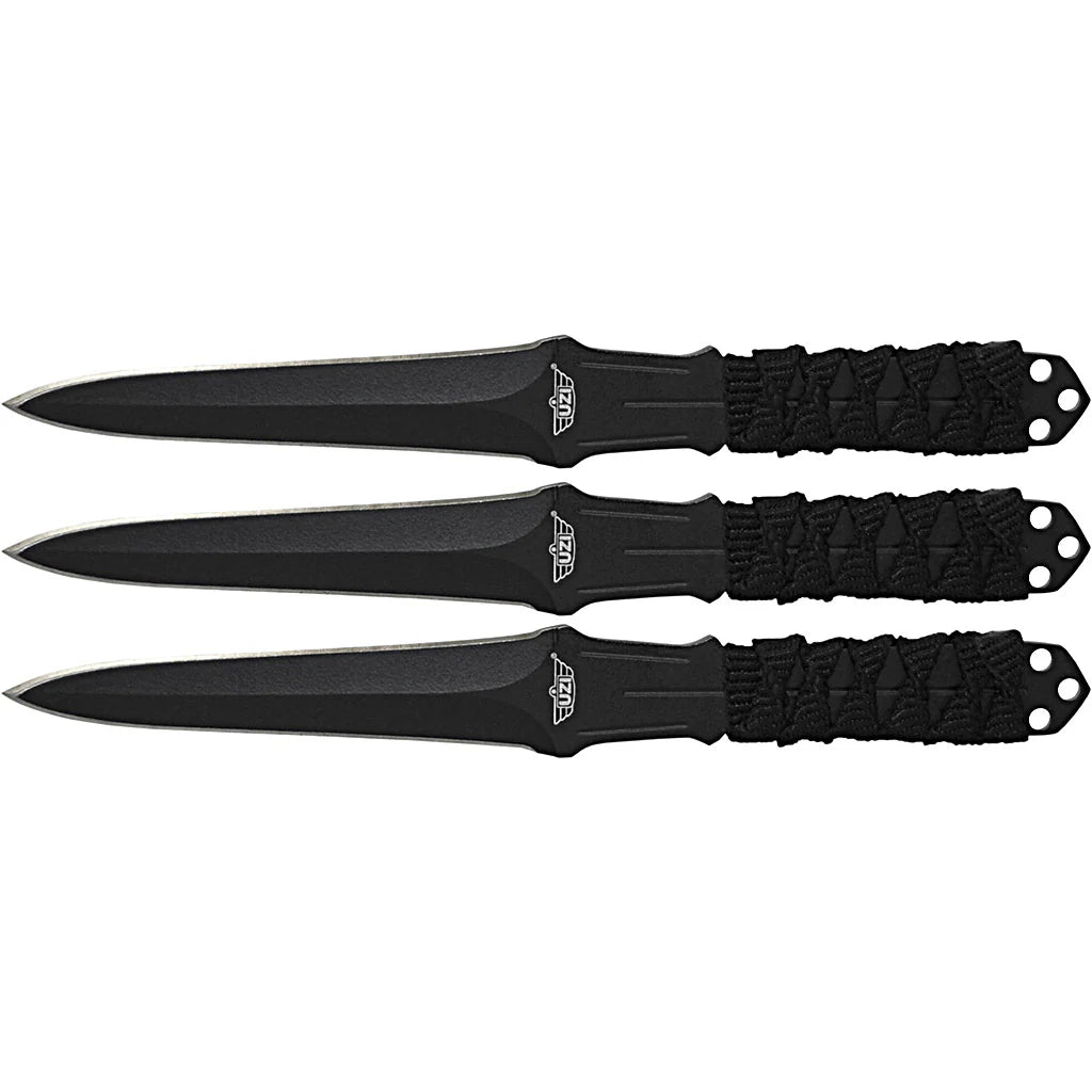 UZI Throwing Knives Fixed Blade Set of 3 - Stainless Steel