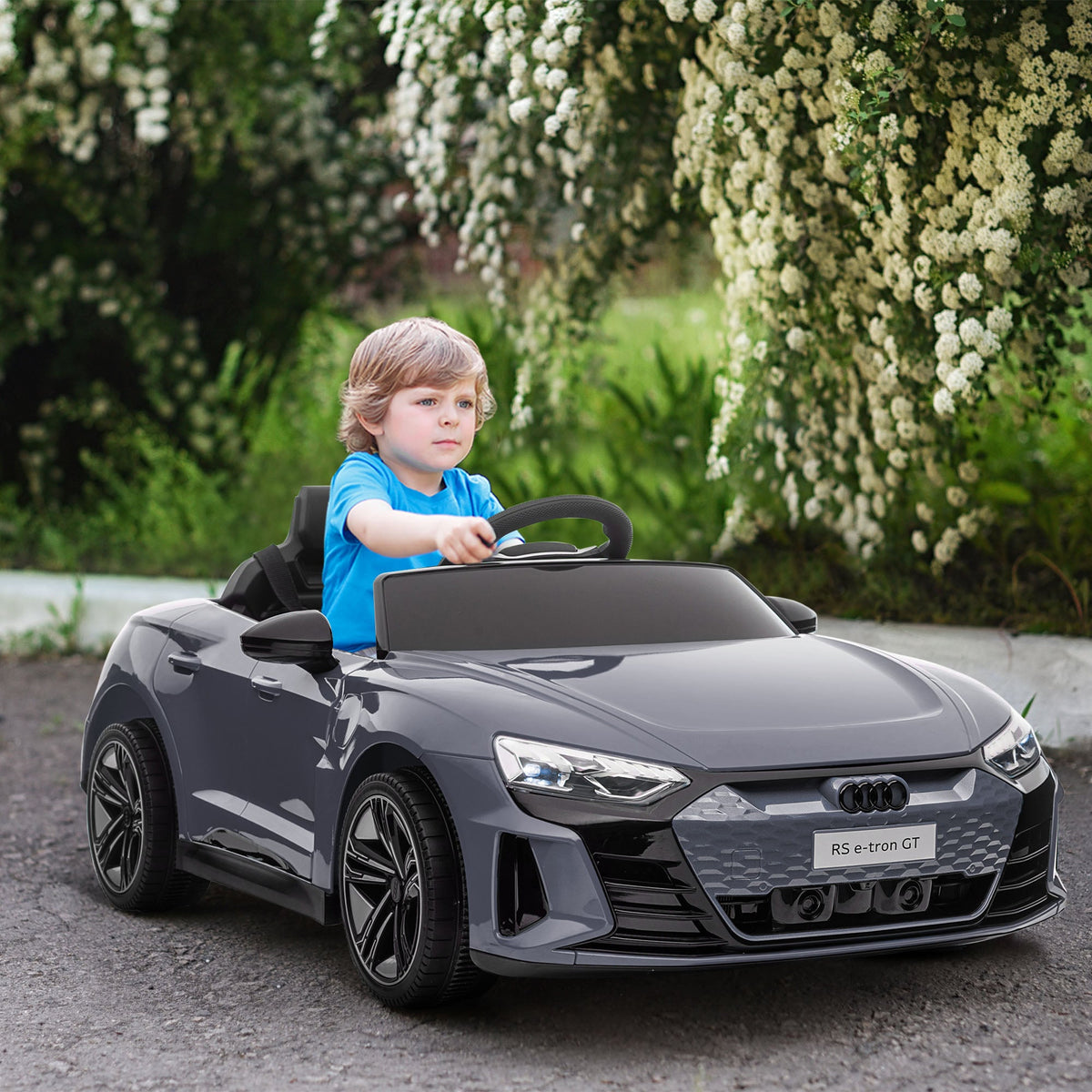 Ride-On Toy On Car with Remote Control, 12V 3.1 MPH Electric Ride for Kids w/ Suspension System, Horn Honking, Black