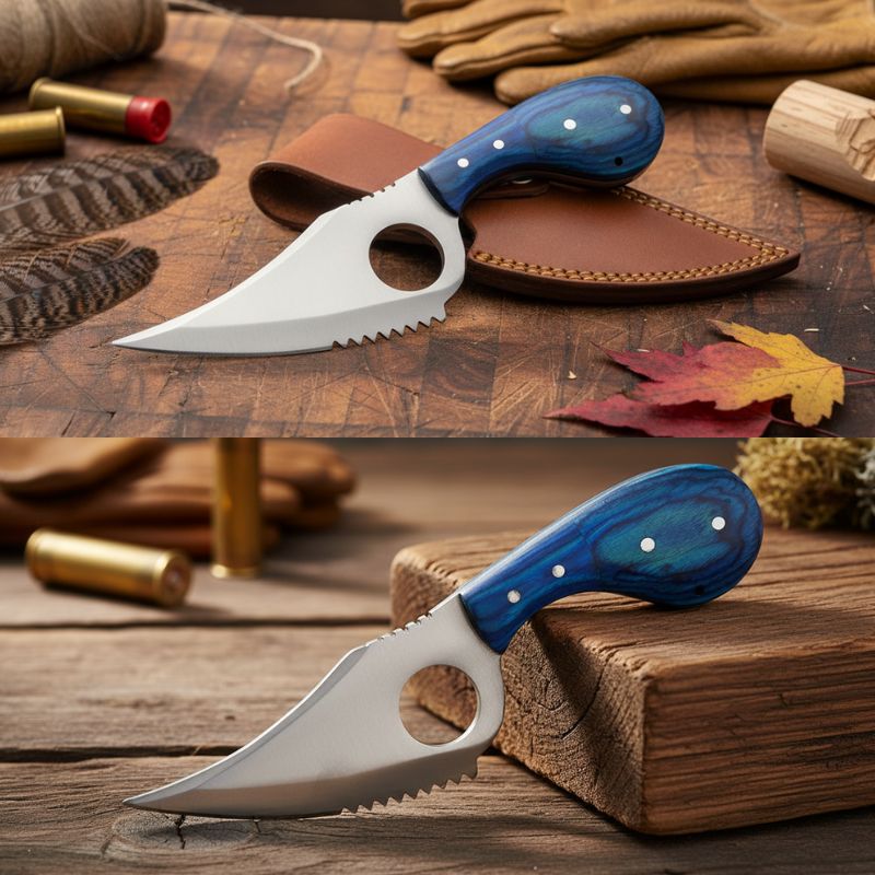 Wild Turkey Handmade Collection WT-793CW/KT-793CW- Blue Hunting Knife 7.3″
