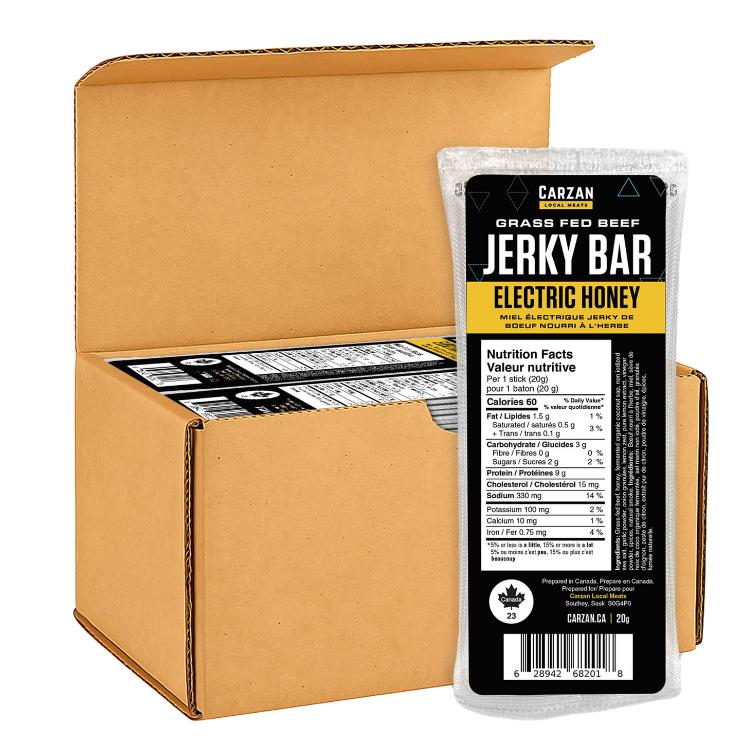 Electric Honey Grass-Fed Beef Jerky Bars