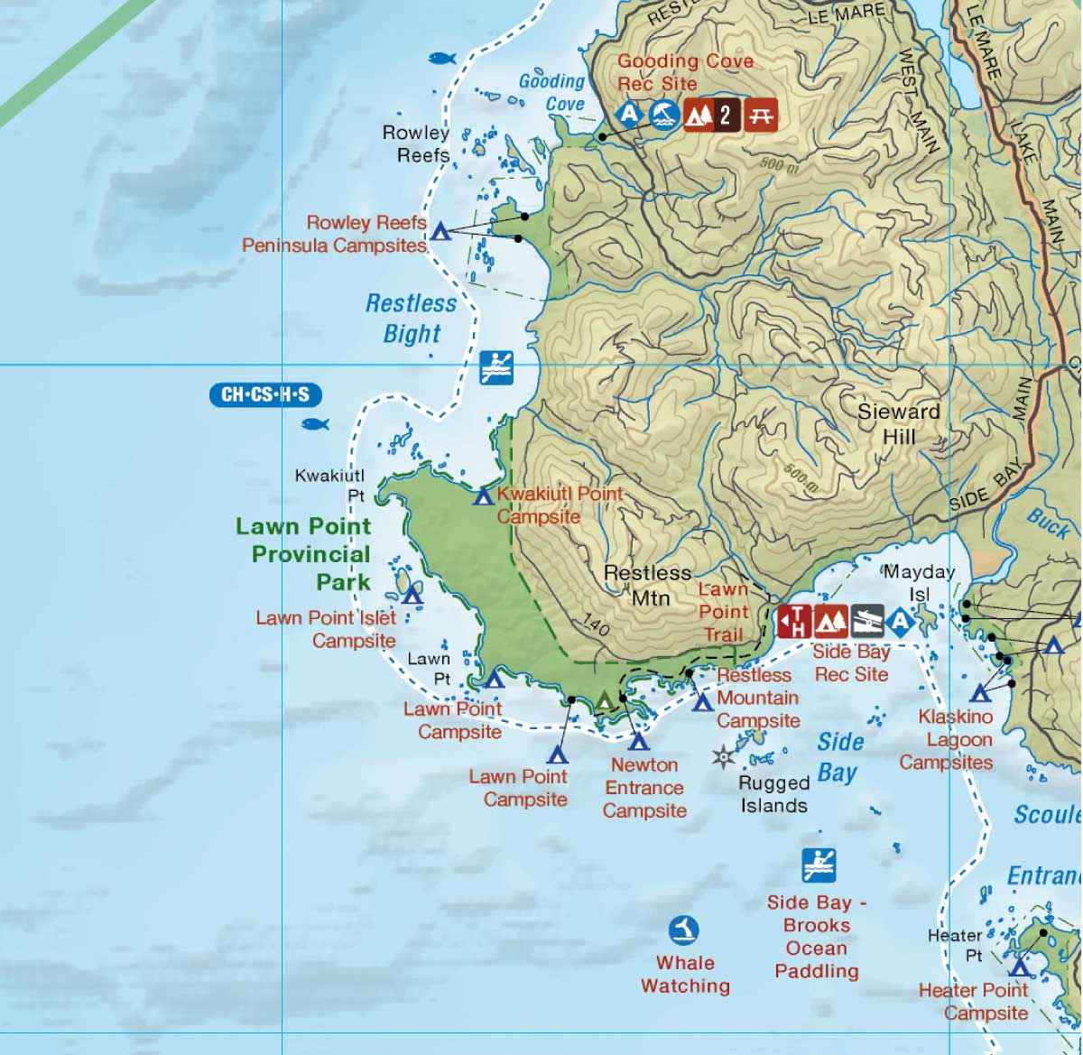 Vancouver Island North BC - Recreation Map