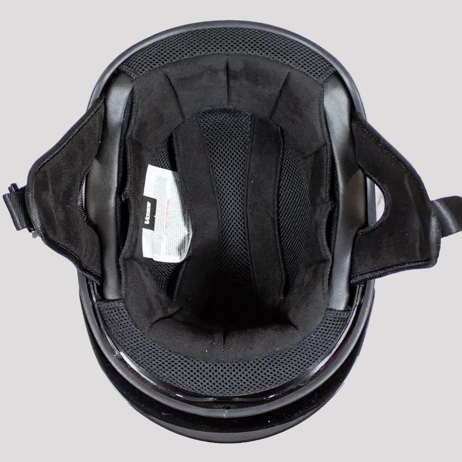 VOSS 707FRP Purple Paisley Half Helmet with Peak