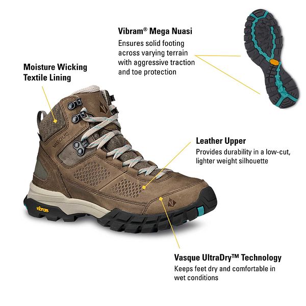 Vasque Women's Talus MID AT Ultradry Waterproof Hiking Boots
