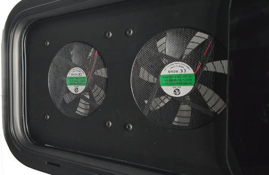 VWD Dual Fan Half-Slider Driver Side Bunk Window (VW3310LF)