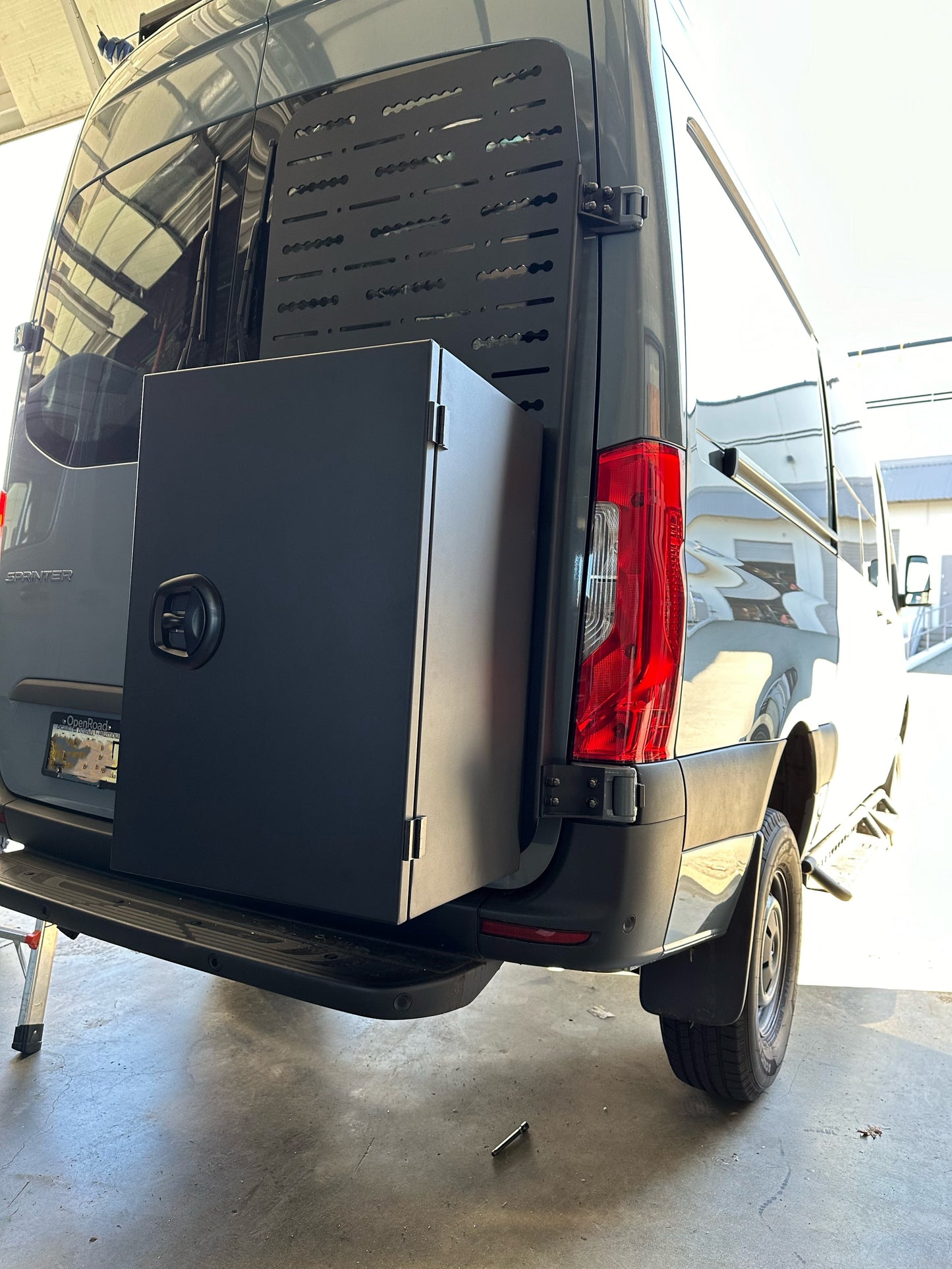 Venti Aluminum Camper Van Rear Door Storage Box