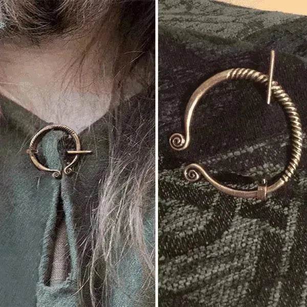 Viking Cowboy Badge Belt Buckle Collar Brooch