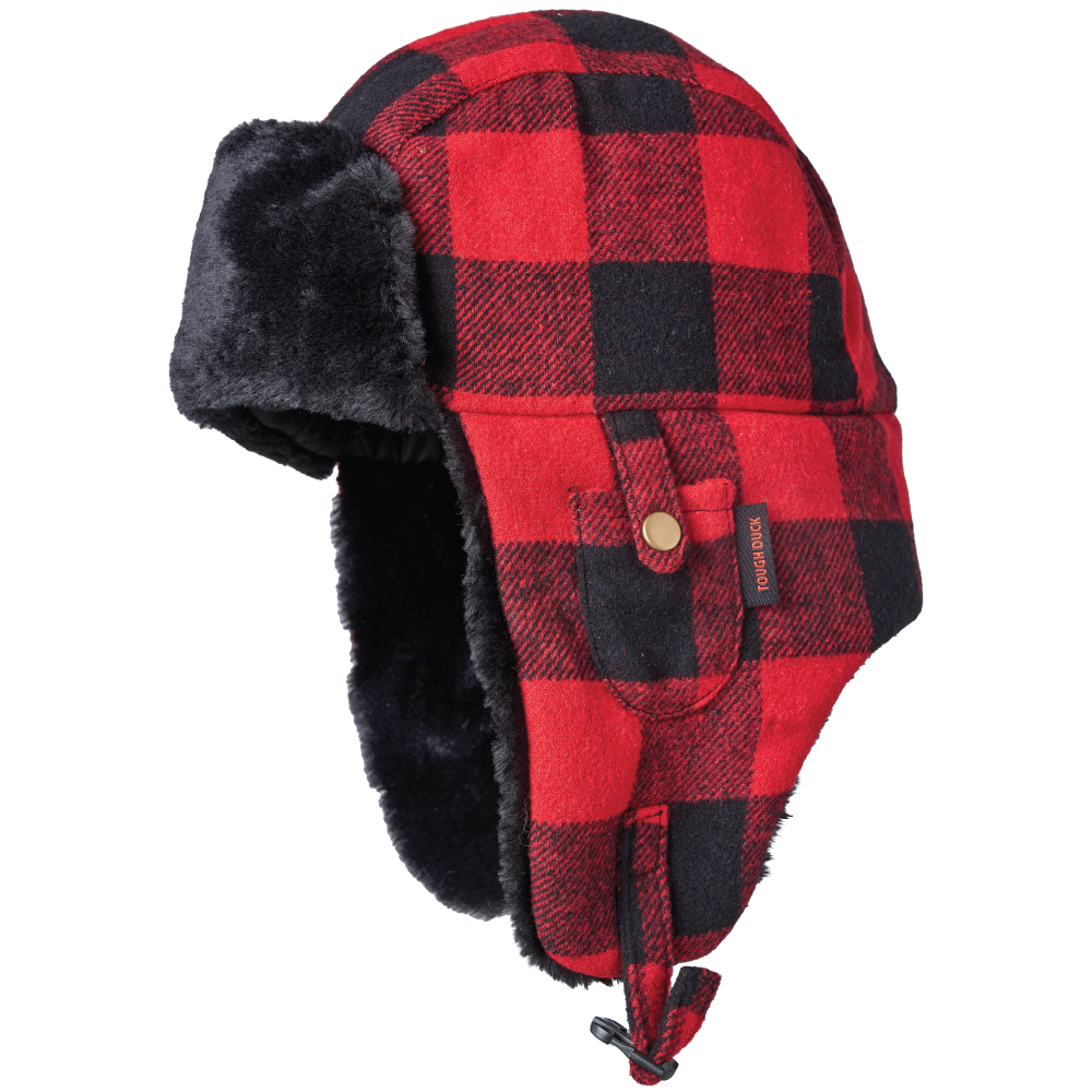 Tough Duck Buffalo Check Aviator Hat (WA67)