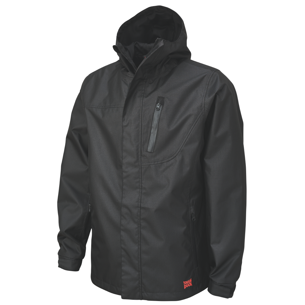 Tough Duck Men's Waterproof Breathable Ripstop Rain Jacket (WJ37)