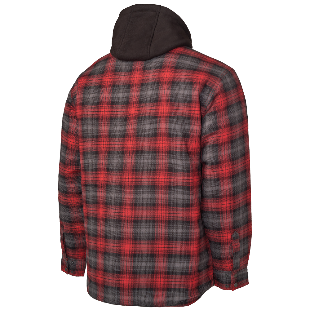 Tough Duck Men's Quilt-Lined Hooded Flannel Jac-Shirt (WS06)