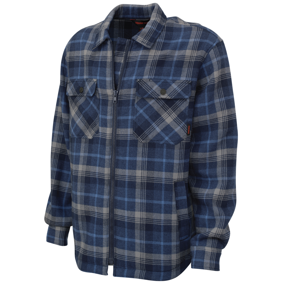 Tough Duck Men's Sherpa-Bonded Flannel Jac-Shirt (WS15)