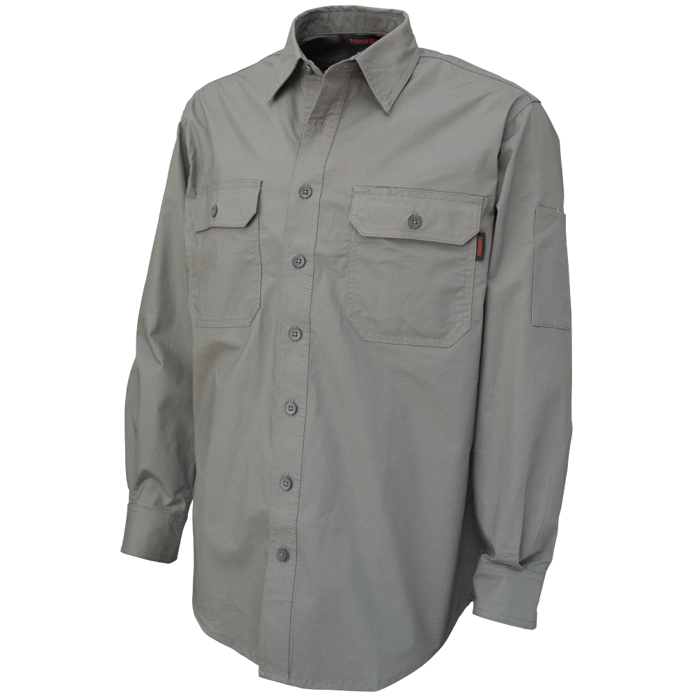 Tough Duck Men's Long-Sleeve Tough Flex Ripstop Shirt (WS19)