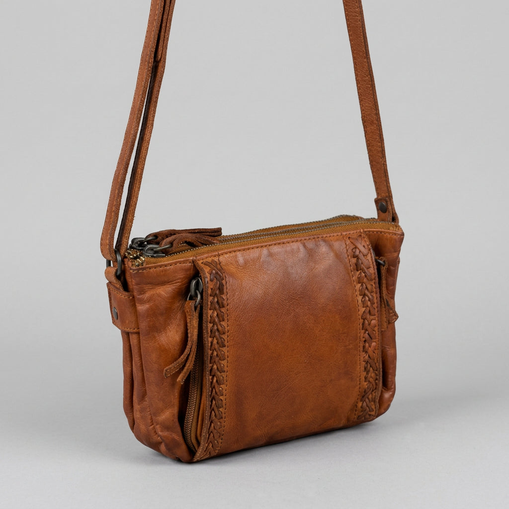 MET Crossbody Braided Bag | Leather Handbag