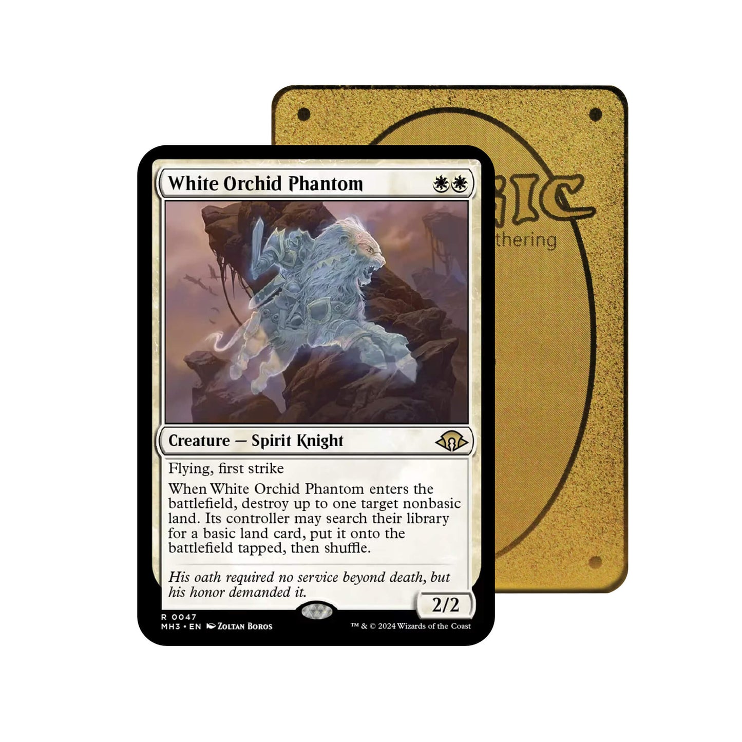 White Orchid Phantom Metal Orica Card
