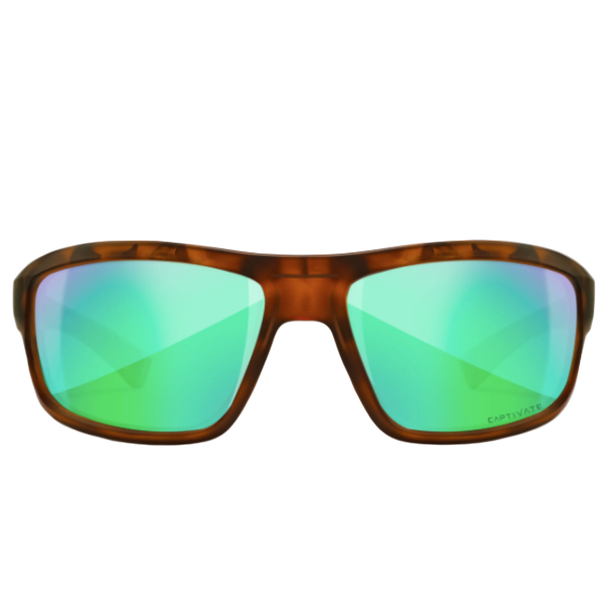 Wiley X Contend Sunglasses Gloss Demi Frame Polarized Green Mirror Lens Sunglasses