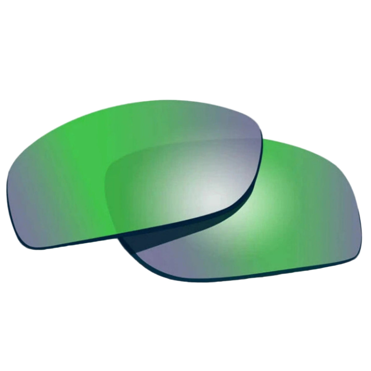 Wiley X Wave Gloss Demi Frame Polarized Emerald Mirror Lens Sunglasses with Facial Seal