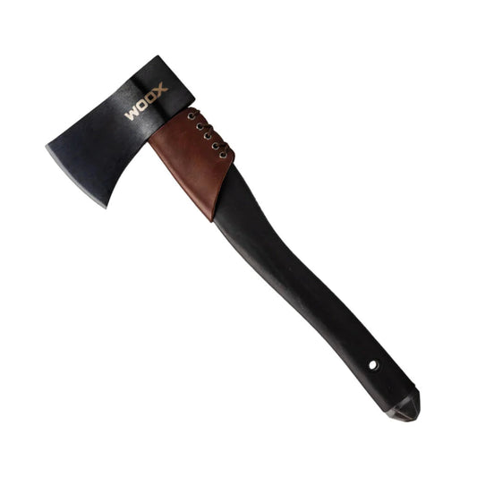 Woox AX1 Axe with Octagonal Appalachian Hickory Wooden Handle and Leather Collar