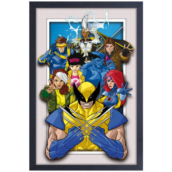 X-Men Roster 11″x17″ Faux Matte Framed Print (Glass)