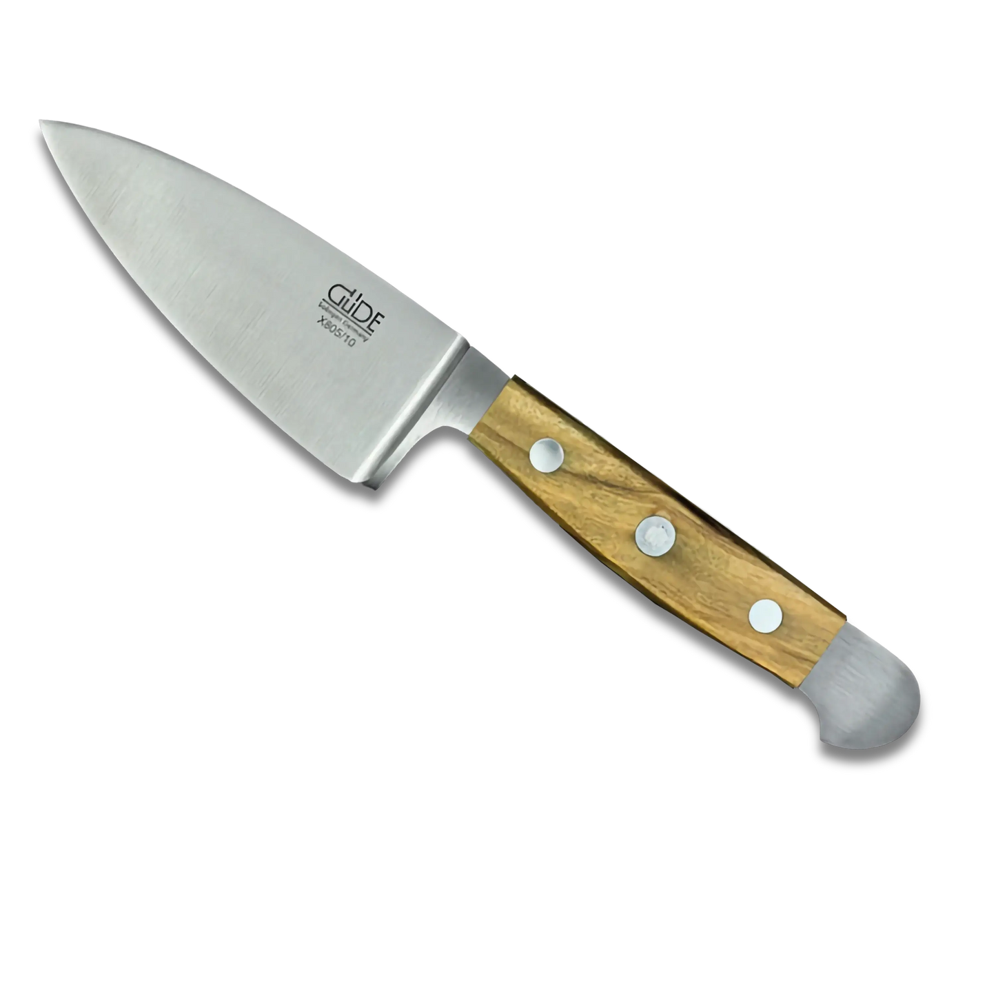 ALPHA OLIVE |  Hard Cheese Knife 4" Blade | Forged Steel / Olive wood handle