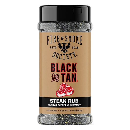 Fire & Smoke Society Black & Tan Steak Rub – 13.6 oz