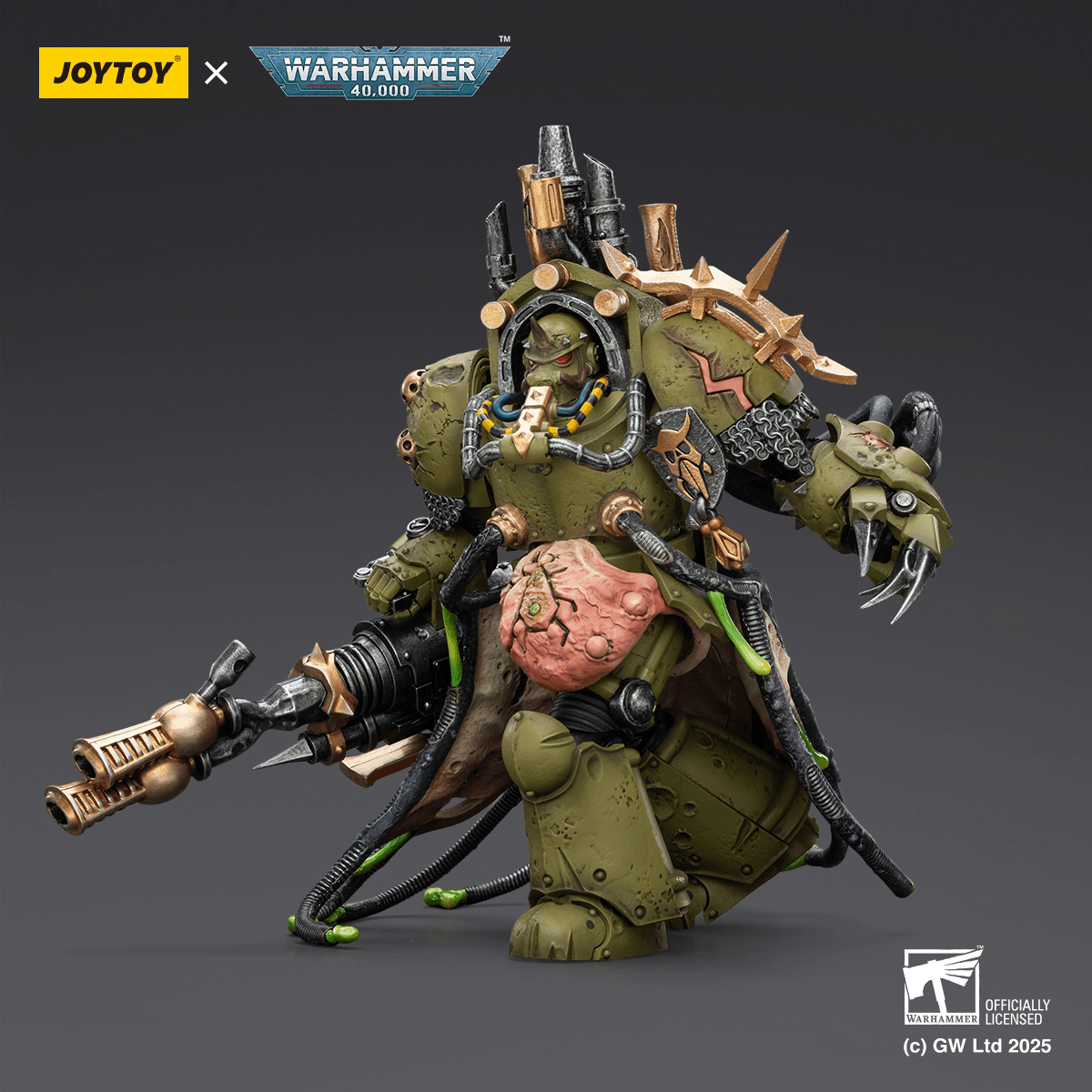 JOYTOY - Death Guard Lord of Virulence with Power Fist and Twin Plague Spewer