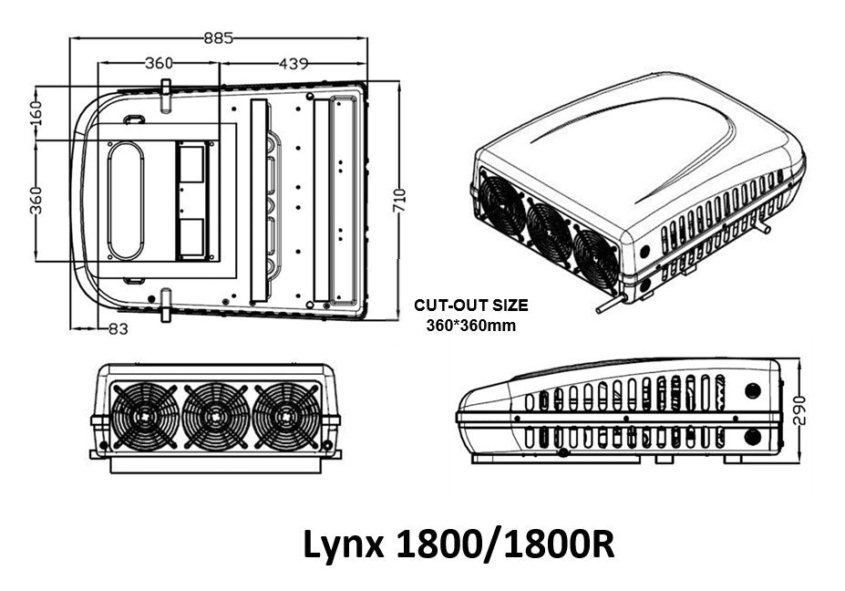 Rooftop AC/Heater Kit, 7800 BTU, 24V