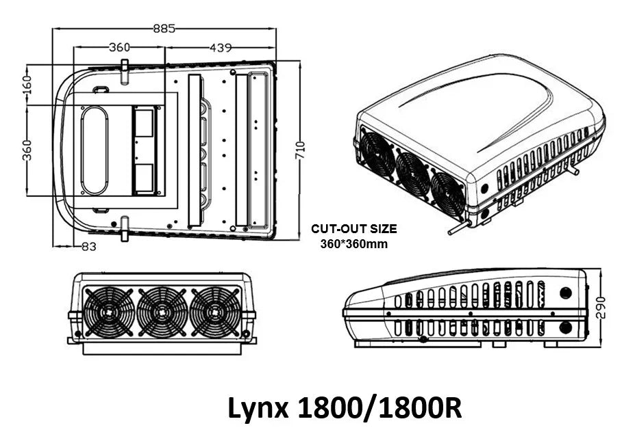 Rooftop AC/Heater Kit, 7800 BTU, 24V
