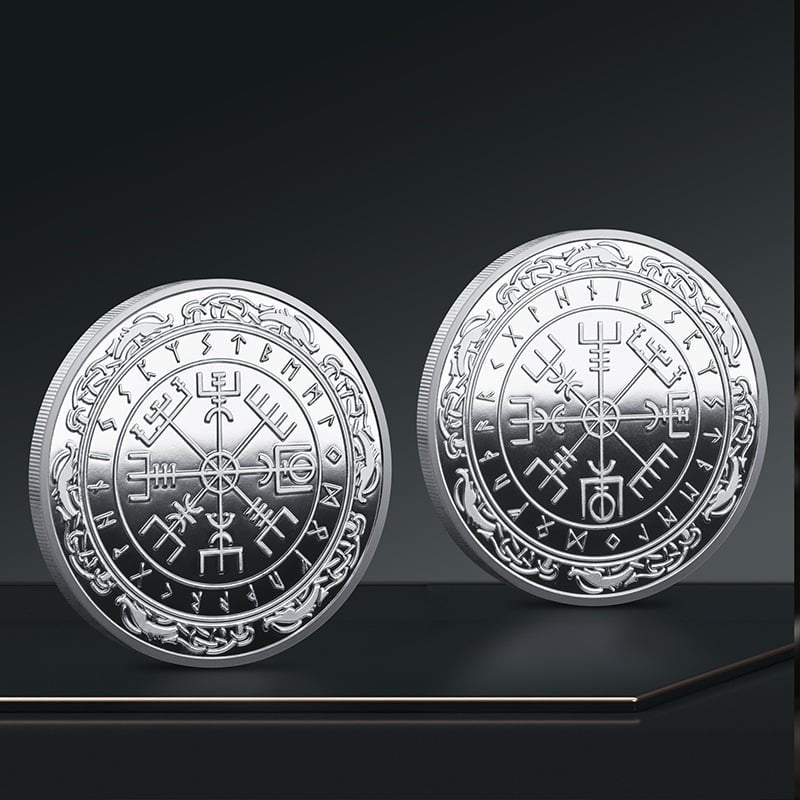 Vegvisir Viking Iron Piece Norse Runic Compass