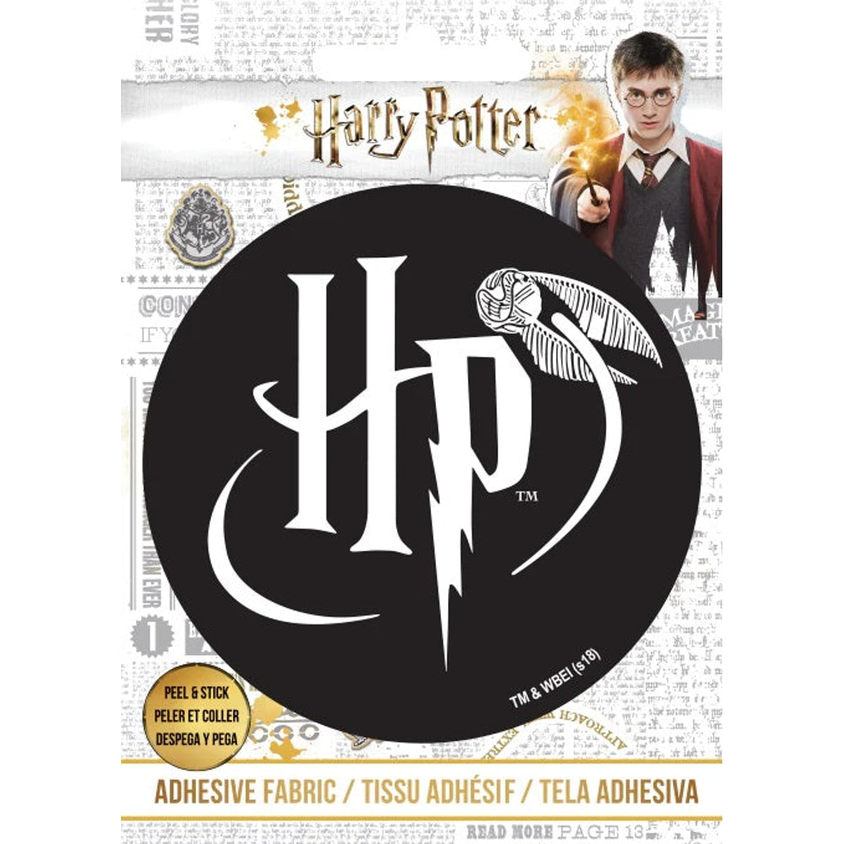 Ad-Fab - Harry Potter Logo 3" Adhesive Fabric Badge